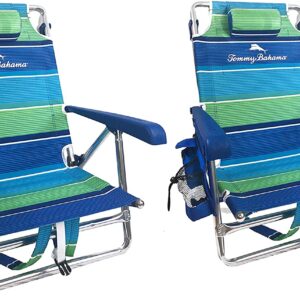 2019 2 Backpack Beach Chairs with Storage Pouch and Towel Bar