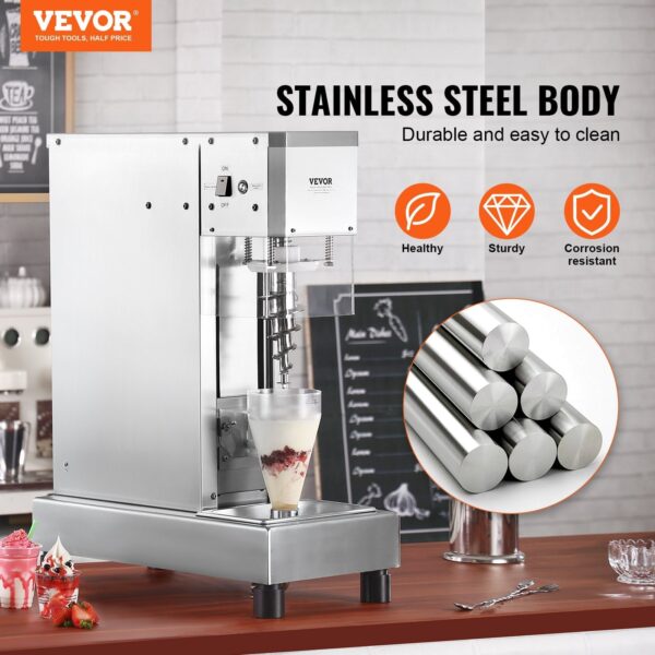 Vevor Ice Cream Blender 750W High Speed Mixer 1740 RPM 304 Stainless Steel New - Image 11