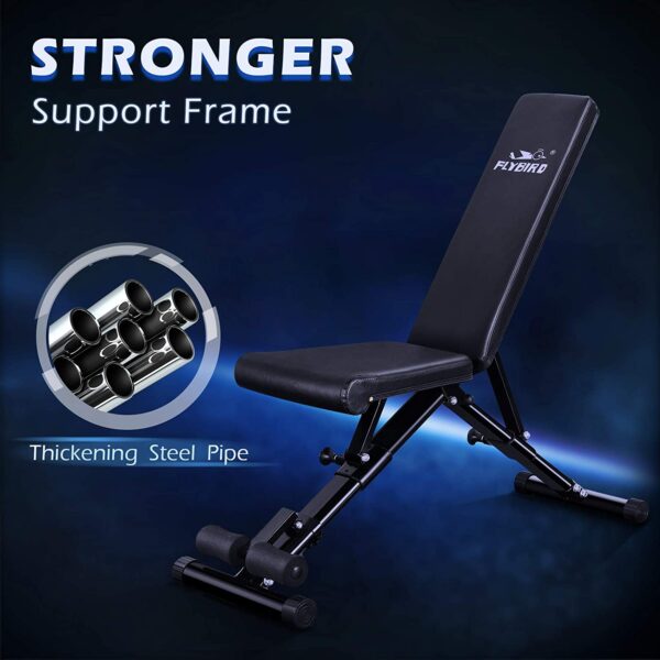 FLYBIRD Weight Bench, Adjustable Strength Training Bench for Full Body Workout - Image 2