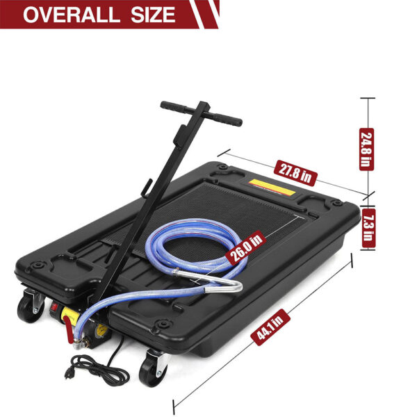 17 Gal Electric Oil Drain with 110V Pump & 8 Ft Hose,Low Profile & T Folding Handle Oil Drain Cart for Truck Cars SUVs - Image 14
