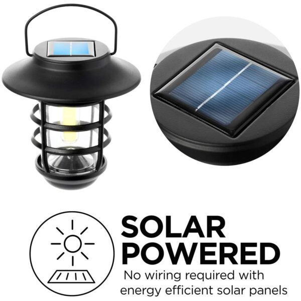 home zone security solar outdoor decorative glass wall lantern light no wiring - Image 3