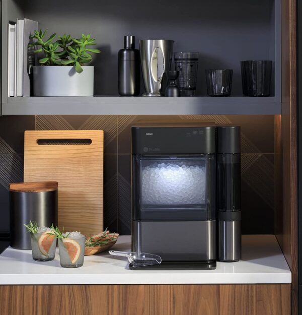 GE Profile Opal 2.0 | Countertop Nugget Ice Maker | Ice Machine with WiFi Connectivity | Smart Home Kitchen Essentials | Black Stainless - Image 3