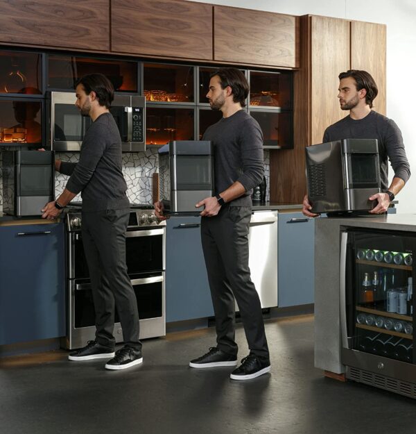 GE Profile Opal 2.0 | Countertop Nugget Ice Maker | Ice Machine with WiFi Connectivity | Smart Home Kitchen Essentials | Black Stainless - Image 8