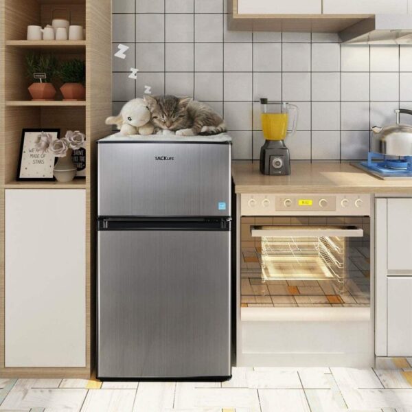 Mini Fridge with Freezer, 3.1 Cu.Ft Small Refrigerator, Compact Refrigerator with LED Light - Image 6
