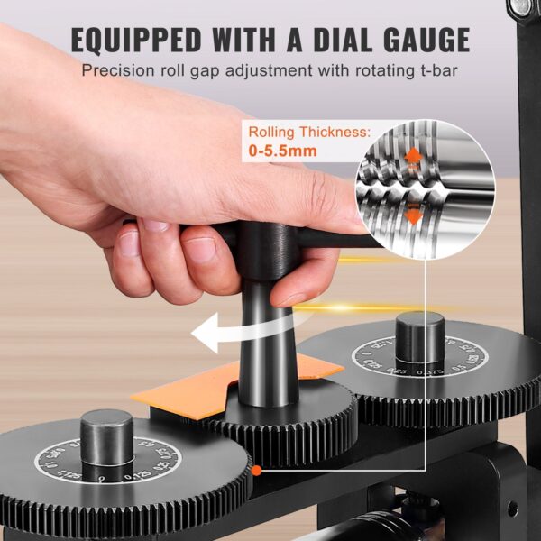 Vevor Rolling Mill Jewelry Machine 3-in-1 Multi-Function 57mm Max Width New - Image 11