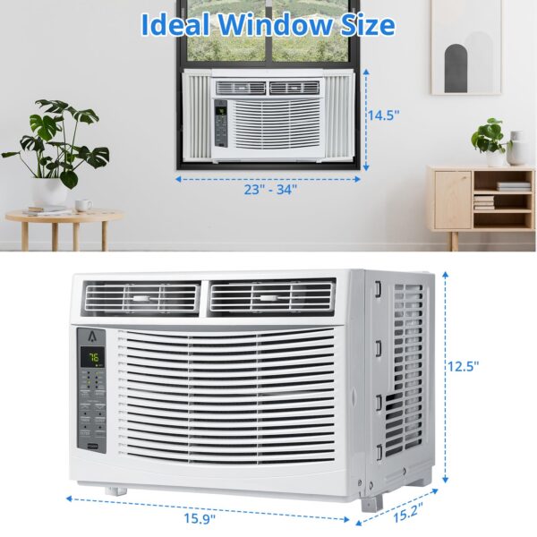 Window Air Conditioner With Reusable Filter & Controls, 6000 BTU 115V~, Suitable for 250 Sq.Ft - Image 13