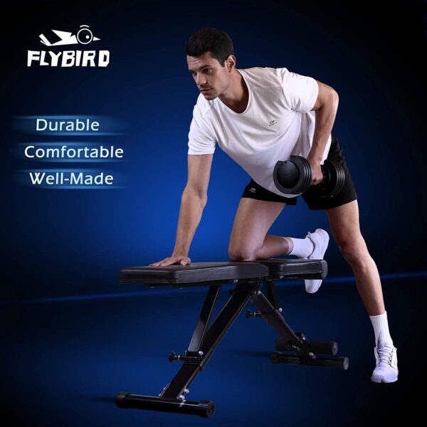 FLYBIRD Weight Bench, Adjustable Strength Training Bench for Full Body Workout - Image 7