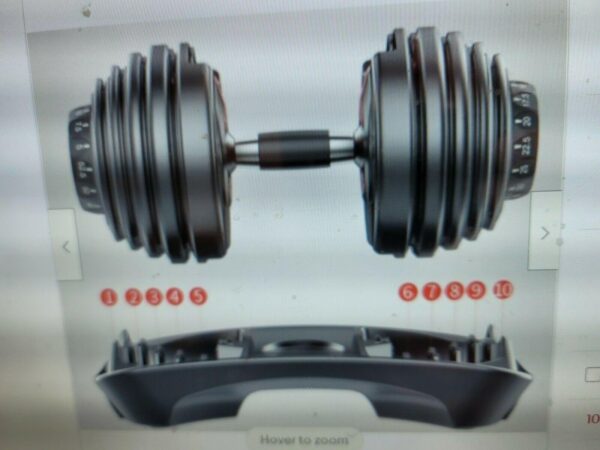 2 (Two) New Adjustable Dumbbells 552, A Pair.