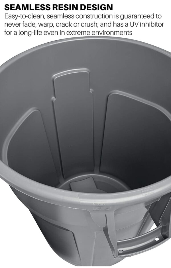Yellow Heavy-Duty Trash/Garbage Can, (Pack of 6) - Image 2