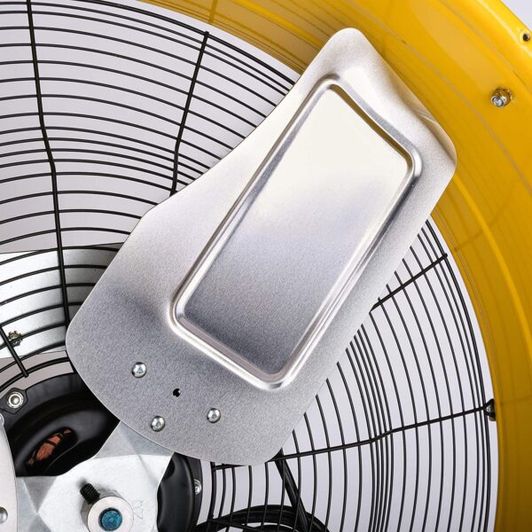 Tornado 24 Inch Grade UL Listed High Velocity Movement Heavy Duty Drum 3 Speed Air Circulator Fan 7800 CFM-Industrial, Commercial, Residential, and Greenhouse Use, Yellow - Image 8