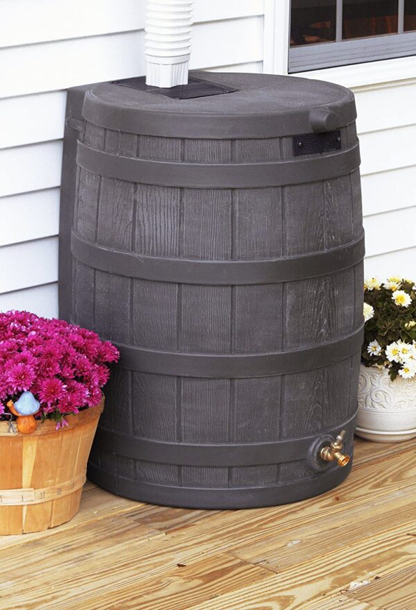 Good Ideas Rain Wizard 50 Gallon Plastic Outdoor Home Rain Barrel Water Storage Collector - Image 7