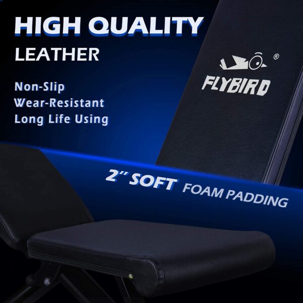 FLYBIRD Weight Bench, Adjustable Strength Training Bench for Full Body Workout - Image 3