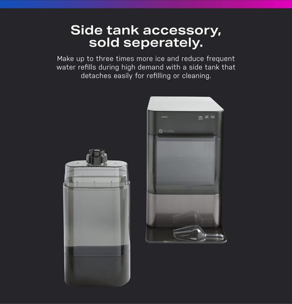 GE Profile Opal 2.0 | Countertop Nugget Ice Maker | Ice Machine with WiFi Connectivity | Smart Home Kitchen Essentials | Black Stainless - Image 28