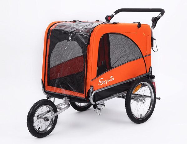 3 in 1 Luxury Large Sized Bike Trailer Bicycle Pet Trailer/Jogger/Dog Cage with Suspension 10308 - Image 6