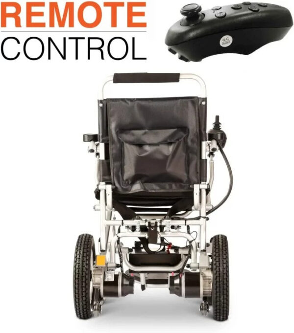 Culver Mobility Electric Power Wheelchair Scooter Fold Lightweight Folding Safe Electric Wheelchair Motorized FDA Approved Aviation Travel (Free Wheelchair RAMP Gift) (Silver-17.5 inc) - Image 4