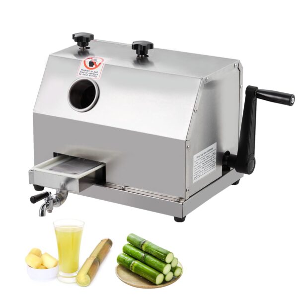Manual Sugar Cane Juicer Machine, Sugar Cane Press with 3 Stainless Steel Drums and 2.4-inch Large Inlet, Sugarcane Juice Machine with 110LBS/H, Suitable for Home/Commercial Use - Image 8