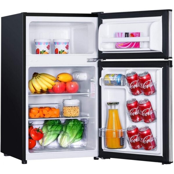Mini Fridge with Freezer, 3.1 Cu.Ft Small Refrigerator, Compact Refrigerator with LED Light - Image 2