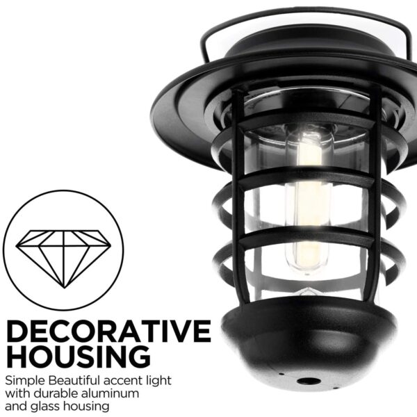 home zone security solar outdoor decorative glass wall lantern light no wiring - Image 4
