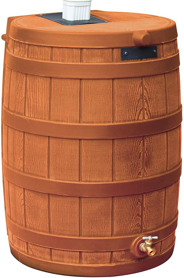 Good Ideas Rain Wizard 50 Gallon Plastic Outdoor Home Rain Barrel Water Storage Collector - Image 3