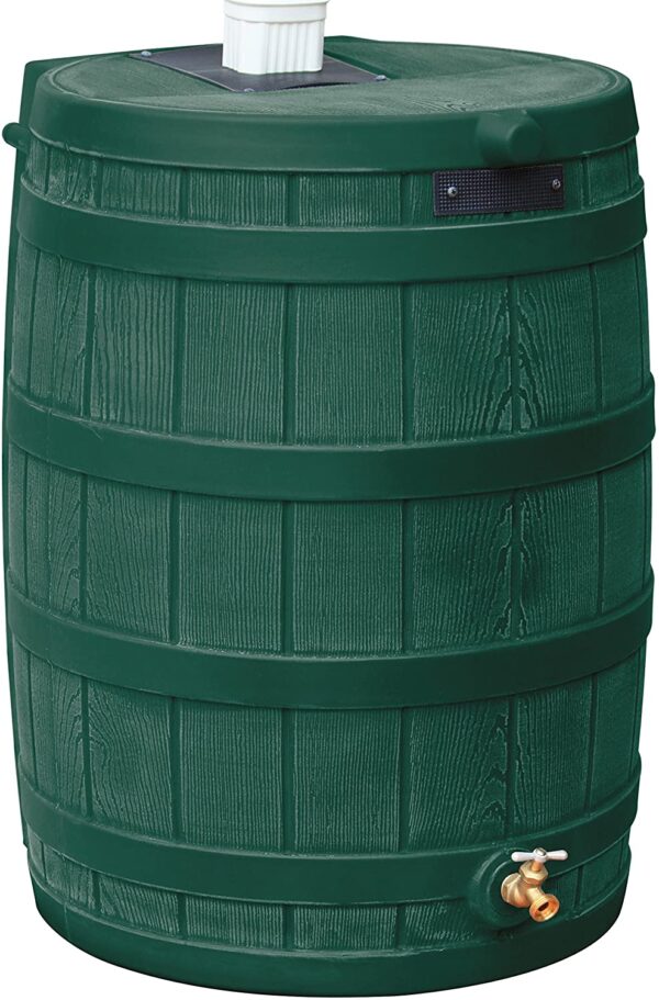 Good Ideas Rain Wizard 50 Gallon Plastic Outdoor Home Rain Barrel Water Storage Collector - Image 4