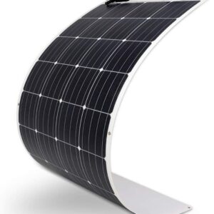 160 Watt 12 Volt Extremely Flexible Monocrystalline Solar Panel – Ultra Lightweight, Ultra Thin, Up to 248 Degree Arc, for RV, Boats, Roofs, Uneven Surfaces