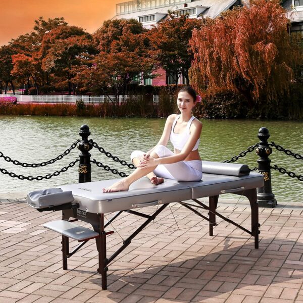 30′′ Montour Lx Massage Table Package with 3′′ Memory Foam,Dove Grey - Image 3