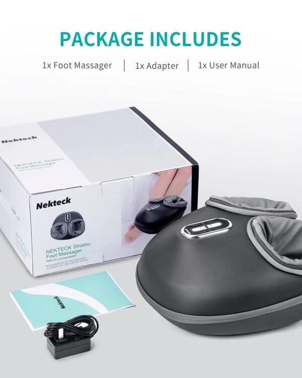 Nekteck Shiatsu Foot Massager Machine with Soothing Heat - Image 2