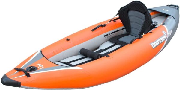Driftsun Rover 120/220 Inflatable Tandem White-Water Kayak with High Pressure Floor and EVA Padded Seats with High Back Support, Includes Action Cam Mount, Aluminum Paddles, Pump and More - Image 2