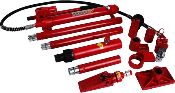10 Ton Porta Power Hydraulic Jack Repair Kit Auto Shop Air Pump Lift Ram Body Frame Tool Heavy Set - Image 4