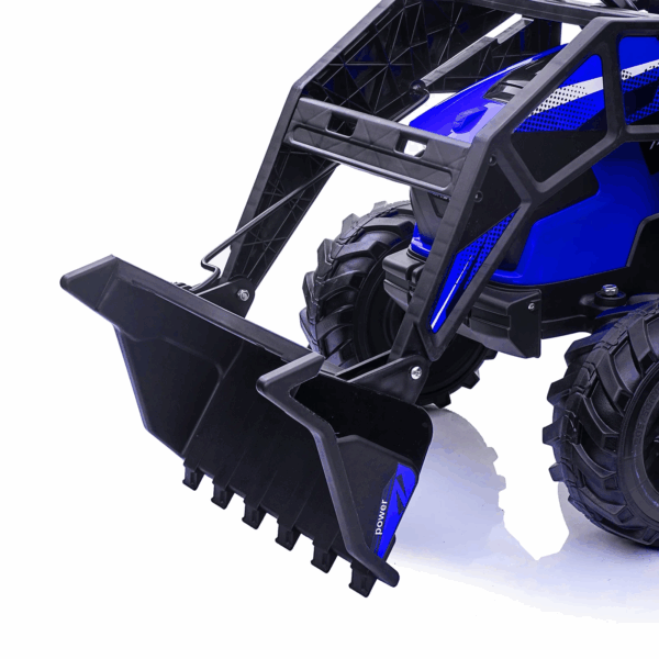 3-in-1 Ride-On Tractor, 24V Electric, Excavator & Bulldozer, Remote Control, LED, Music, USB/Bluetooth max 66 lbs – Bright-blue - Image 18