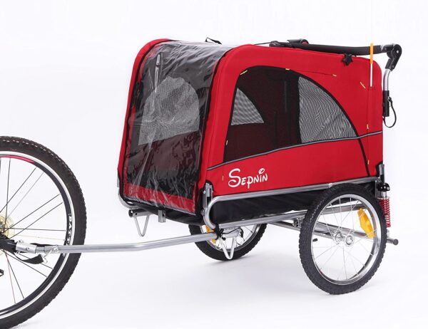 3 in 1 Luxury Large Sized Bike Trailer Bicycle Pet Trailer/Jogger/Dog Cage with Suspension 10308 - Image 5