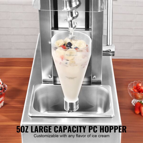 Vevor Ice Cream Blender 750W High Speed Mixer 1740 RPM 304 Stainless Steel New - Image 13