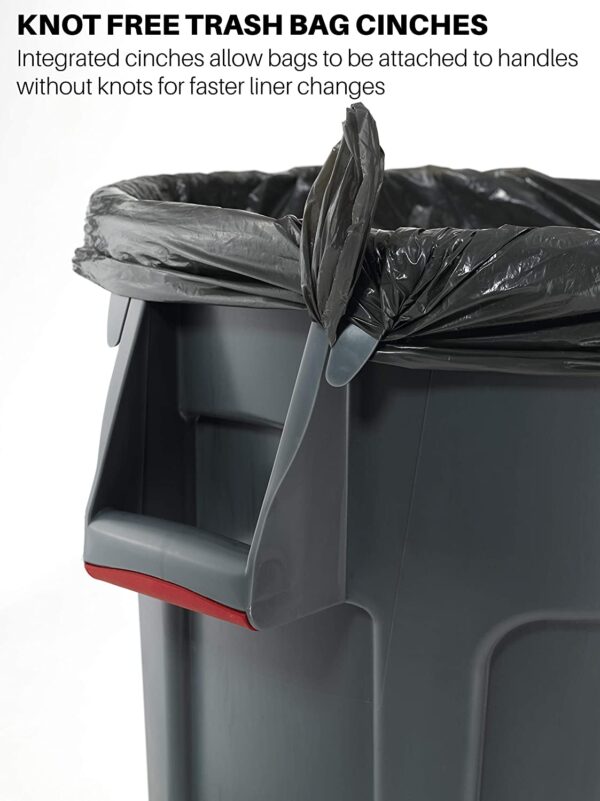 Yellow Heavy-Duty Trash/Garbage Can, (Pack of 6) - Image 3