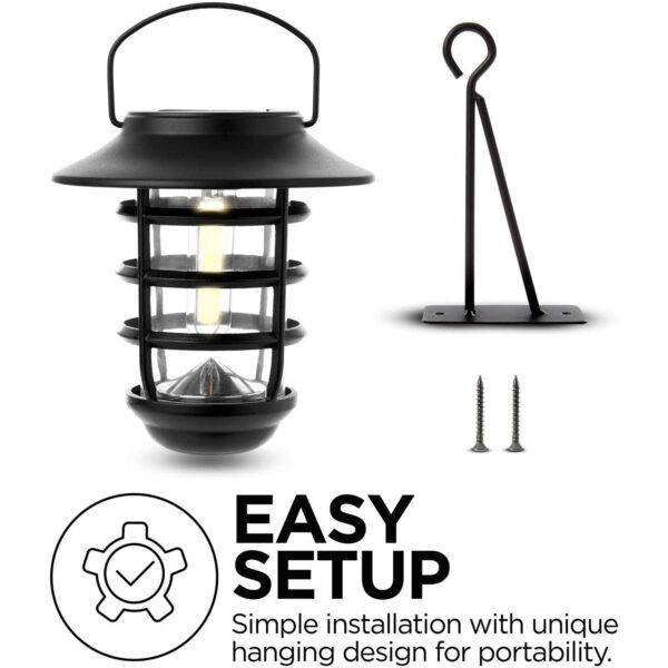 home zone security solar outdoor decorative glass wall lantern light no wiring - Image 6