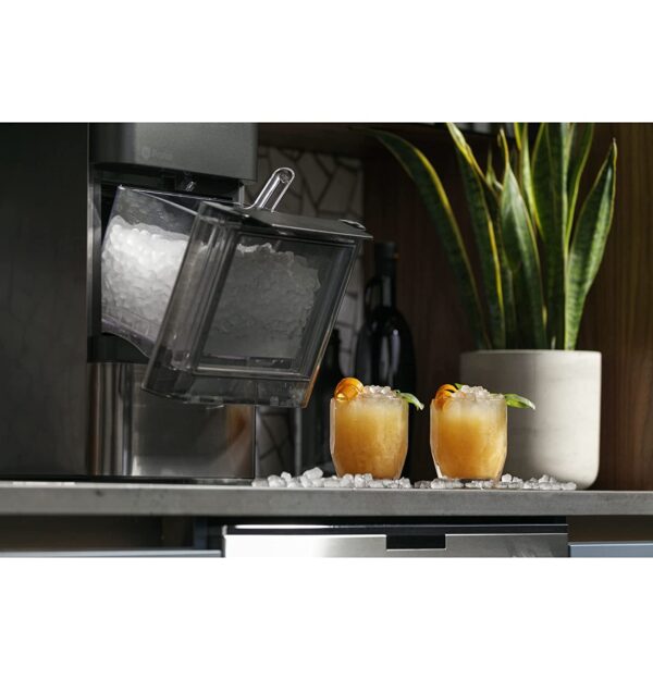 GE Profile Opal 2.0 | Countertop Nugget Ice Maker | Ice Machine with WiFi Connectivity | Smart Home Kitchen Essentials | Black Stainless - Image 9