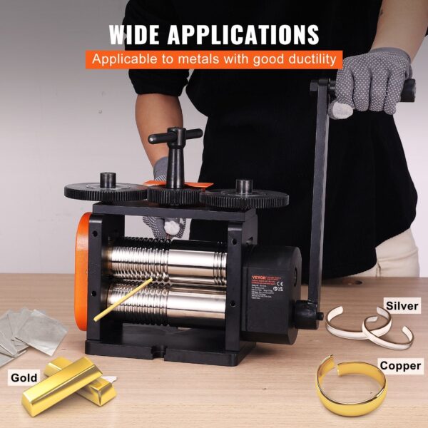Vevor Rolling Mill Jewelry Machine 3-in-1 Multi-Function 57mm Max Width New - Image 13